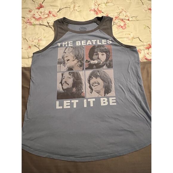 The Beatles Let It Be Cutout Tank Top Size Womens Size 3 - Picture 1 of 5